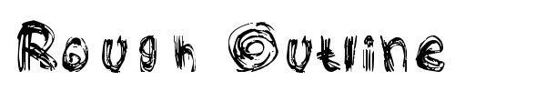 Rough Outline font preview